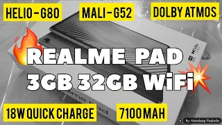 Realme Pad 3gb 32gb Unboxing - Best Gaming Tablet under 15000 - Helio G80 - Mali G52 - Dolby #realme