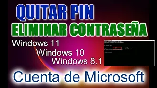 ✨Olvidé Mi PIN y Contraseña de MI PC. CUENTA DE MICROSOFT - WINDOWS 11/10/8.1 ➡️Sin Programas