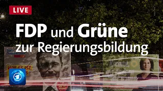 Nach Sondierungstreffen: Grüne und FDP zu Inhalten und Zielen einer möglichen Koalition