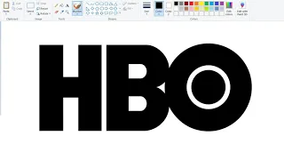 How to draw HBO Logo on Computer using Ms Paint | HBO TV Logo Drawing | Ms Paint.