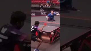 Sathiyan Gnanasekaran accurate timing countering Jang Woojin topspin