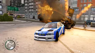 GTA 4 Crazy BMW M3 GTR Crashes Ep.4