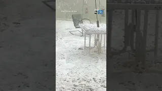 #Shorts Storms dump hail in Mills River, North Carolina