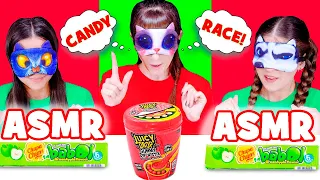 ASMR Green Candy Race VS Red Candy Race Mukbang