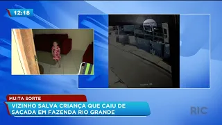 Vizinho salva criança que caiu de sacada em Fazenda Rio Grande