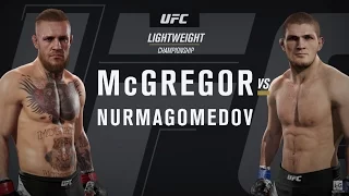 EA Sports UFC 2 PS4 - Conor McGregor vs Khabib Nurmagomedov Full Fight Gameplay [1080p/60fps]