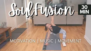 30 MIN PiYO Inspired SOULfusion | Yoga Flow Low Impact | Strength Core Stretch