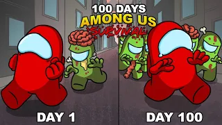 I Spent 100 Days In A Zombie Apocalypse In Among Us