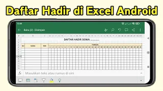 Cara Membuat Daftar Hadir di Excel di HP