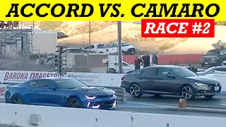 2020 Honda Accord Sport 2.0T vs. 2017 Camaro V6: Race #2