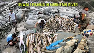 Duwali Fishing in Khadam, Himalayan River of Nepal! #Buduna Macha #Kabre #Paha #Crab Hunt Kerabari