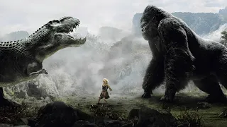 King Kong vs T-Rex Fight Scene - King Kong(2005) Movie CLIP HD