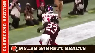 Myles Garrett Reacts to Odell Beckham Jr. Trade | Cleveland Browns