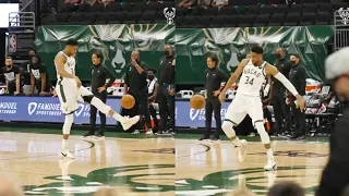 Giannis Antetokounmpo Shocks The Crowd With His Unbelievable Football Skills After Destroying Heat.