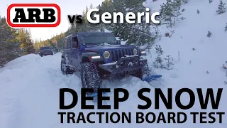 ARB vs Generic Traction Boards in Deep Snow