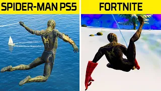 Fortnite Spider-Man VS Marvel's Spider-Man | Web-Swinging Comparison