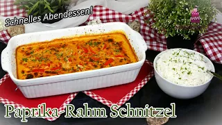 Paprika-Rahm Schnitzel Schnell selber machen!/ Leckeres & Einfaches Ofengericht!