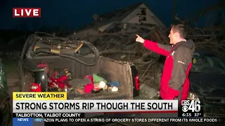 At least 23 dead following deadly tornadoes that rip through Alabama, Georgia