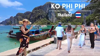 Phi Phi Island [4K] - Thailand 2023 🇹🇭 Beach - Centre - Ferry | Walking Tour