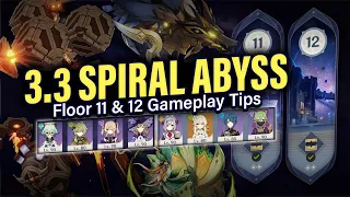 How to BEAT 3.3 SPIRAL ABYSS Floor 11 & 12: Tips, Guide w/ 4-Star Teams! | Genshin Impact 3.3