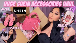 HUGE SHEIN ACCESSORIES HAUL 2023 | 50+ items ( shoes, purses, nails, jewelry, keychains, & more!!)