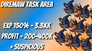TIBIA HUNTS - EK - [DIREMAW TASK AREA - 300+] - 3,3KK EXP 150% | 200~400k/h PROFIT + SUSPICIOUS