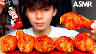 ASMR FRIED CHICKEN WITH SPICY FIRE SAUCE🍗🔥 (Eating Sound) | MAR ASMR