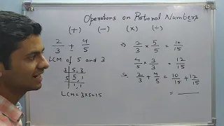 Class - 8 ; Ch - RATIONAL NUMBERS - Operations on Rational Numbers (Part 1 of 2)