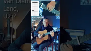 How to play U2 ♫ VAN DIEMEN's LAND 🎸guitar cover (DADGAD - open tuning tutorial)