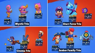 EVERY TRIO IN BRAWL STARS | Winning & Losing Animations | #godzilla Update