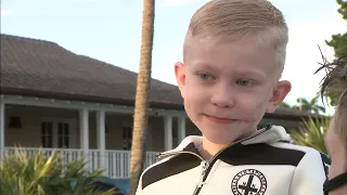 7-year-old boy who rescued his sister from dog attack receives VIP yacht treatment in South Florida