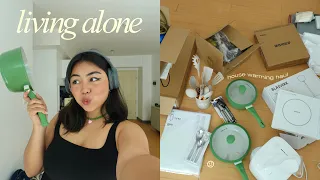 Living Alone | Appliance & Home stuff haul, ikea trip & settling in 📦(Philippines)