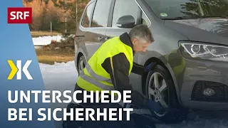 Schneeketten im Test: Nicht alle führen sicher durch den Winter | 2021 | Kassensturz | SRF