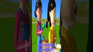 Scary Teacher 3D vs Squid Game Wood SeeSaw Unclog Candy Shapes vs Crocodile Teeth Challenge - Parte6