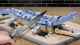 How to Catch and Fillet a CROCODILE | Lego CROCODILE cooking for Sushi | Lego Cooking stopmotion