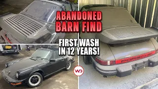 ABANDONED BARN FIND First Wash In 12 Years Porsche 911 Targa! Satisfying Car Detailing Restoration