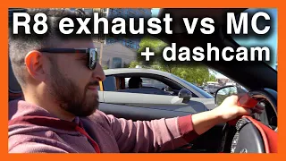 Fabspeed Audi R8 exhaust vs Maserati MC + dashcam in the RR Wraith