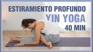 Clase Completa de YIN YOGA (sin material) Estiramiento Profundo de CADERAS & PIERNAS - 40 minutos