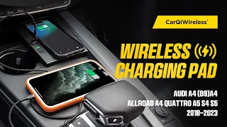 CarQiWireless Wireless Charging Pad Center Console Organizer for Audi A4 A5 Accessories 2023 - 2018