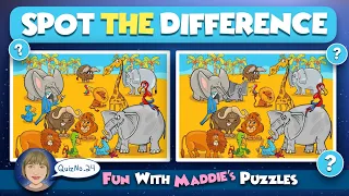 Spot the Difference, Find The Difference, 10 Fun Puzzle Quiz, No.24  #spotthedifference #KidsPuzzles