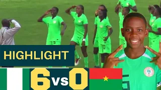 Nigeria Flamingos 6 VS 0 Burkina Faso -Goals & Highlights -2024 FIFA U17 Women’s World Cup Qualifier