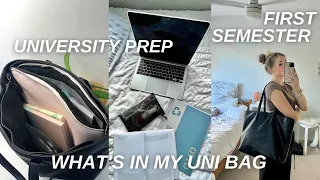 prepare for university with me + what's in my bag || first semester