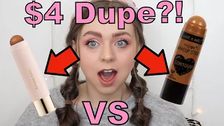 Rare Beauty Warm Wishes Effortless Bronzer Stick VS Wet n Wild MegaGlo Contour Stick! | $4 Dupe?!