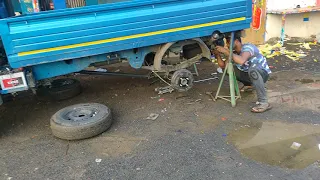 Tata Intra V30 2 additional leaf spring work