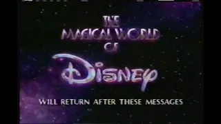 Magical World of Disney will return after these messages bumper 1990