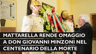 Mattarella depone una corona in occasione dell’anniversario della morte di don Giovanni Minzoni
