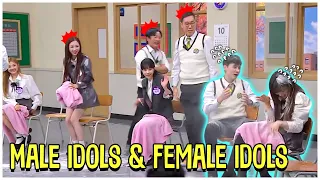 Male Idols And Female Idols Interactions Funny