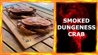 Smoked dungeness crabs on the Big Green Egg