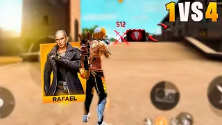 PRESSÃO MÁXIMA COM O PODER DO RAFAEL NO RUSHADÃO SOLO VS SQUAD !! FREE FIRE MOBILE