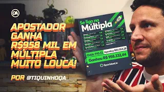 Apostador ganha R$ 958,332 na múltipla mais louca que eu já vi!  😱🤯